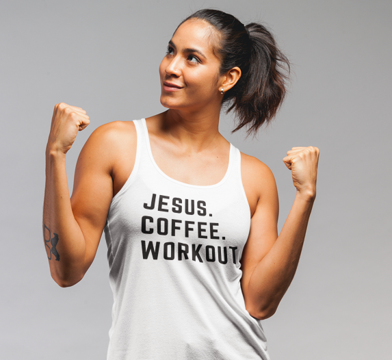 Jesus, Coffee, Workout Tank